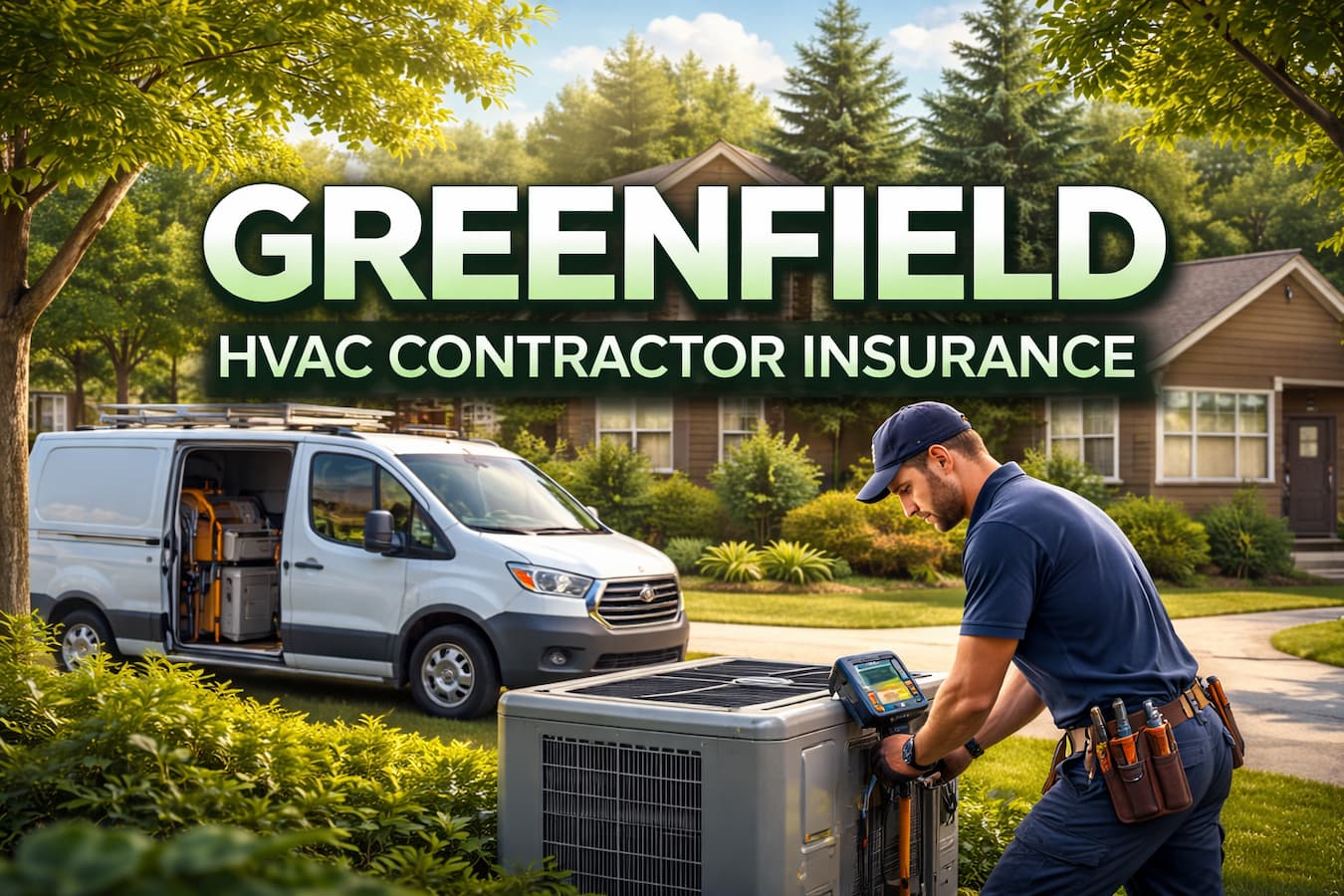 Greenfield HVAC Contractor Insurance - technician, service van, heating and cooling work across Greenfield Wisconsin