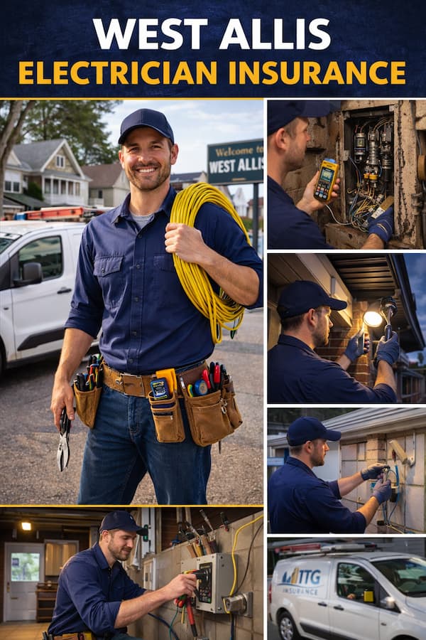 West Allis electrician insurance hero image for electrical contractors and service vehicles